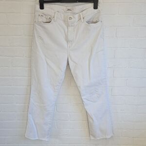 Ralph Lauren Christine Kick Flare Crop Distressed Jeans